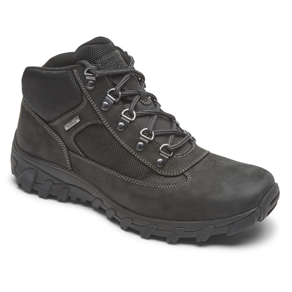 Botas Rockport Homem Pretas - Cold Springs Plus Waterproof Chukka - 58719DXAI